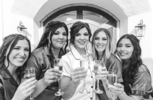 Black and White bride and her friends photos