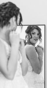 Black and White Bride photography